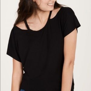 Stella & Dot Black Maette Willow Cutout Top